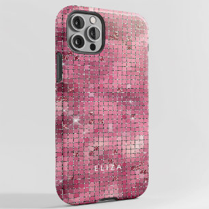 Coque Case-Mate iPhone Rétro Pink Disco Mirror Monogramme