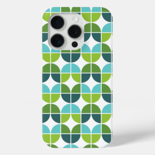 Coque Case-Mate iPhone Retro Quartiers Motif en bleu vert