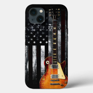 Case-Mate iPhone Case Retro Rock N Roll American Flag Guitare
