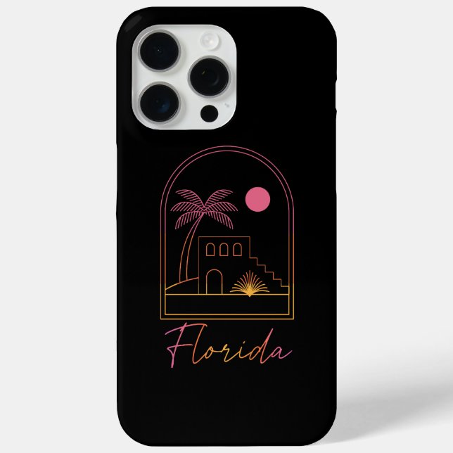 Coques Case-Mate iPhone Retro Sunset Florida Vibe (Verso)
