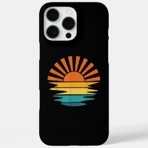 Coque iPhone 16 Pro Max Retro Sunset Rays Wavy Vintage Retro Sunshine Sun
