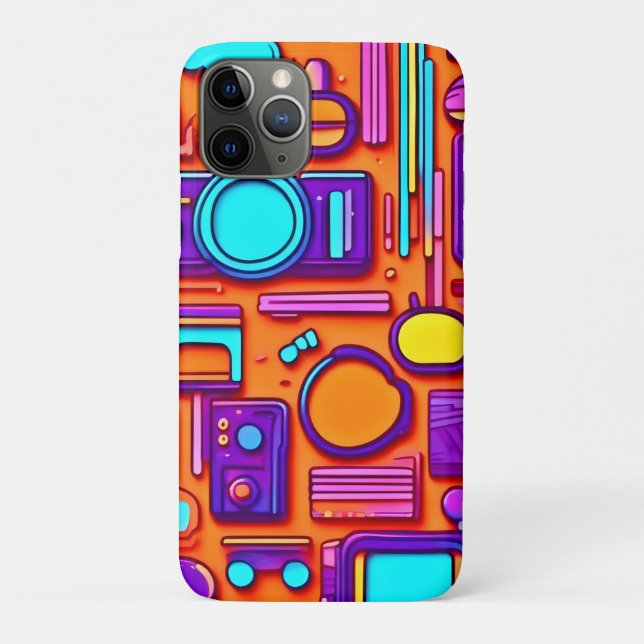 Coques Case-Mate iPhone Retro Tech Pop : Nostalgic Gadget Collage (Dos)