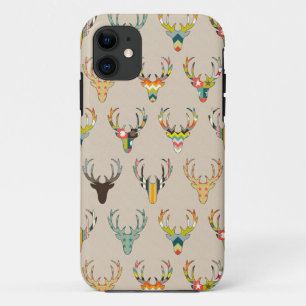 Coque Case-Mate iPhone rétro tête de cerfs communs sur la toile