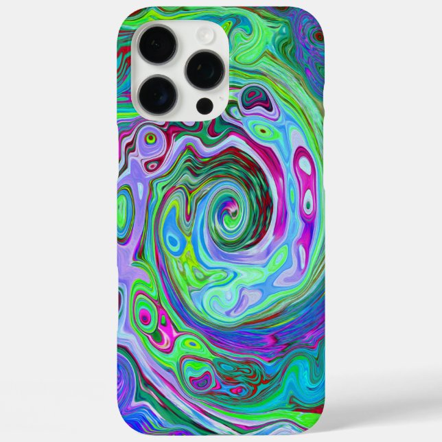 Coques Case-Mate iPhone Retro Vert, Rouge et Magenta Abstrait Super (Verso)