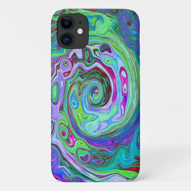 Coques Case-Mate iPhone Retro Vert, Rouge et Magenta Abstrait Super (Dos)