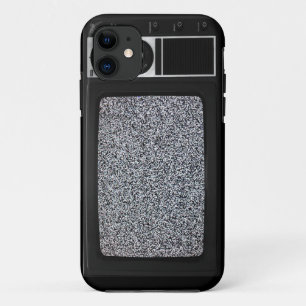 Coque iPhone 11 Rétro vieille TV avec l'écran statique