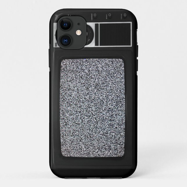 Coques Case-Mate iPhone Rétro vieille TV avec l'écran statique (Dos)