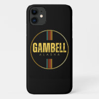 Retro vintage Gambell City État d'Alaska les année