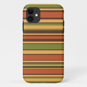 Case-Mate iPhone Case Retro Vintage les années 70 rayures Brown Avocado 