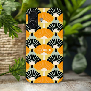 Coque Pour iPhone 16 Rétro Vintage Moutarde Noir Motif Personnalisé