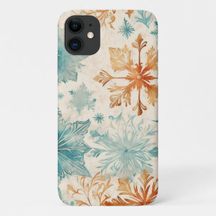 Case-Mate iPhone Case Retro Warm and Cool Tone Snowflake Seamless Patter