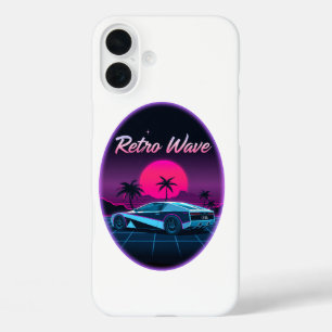 Coque Pour iPhone 16 Plus “Retro Wave” Neon Sunset