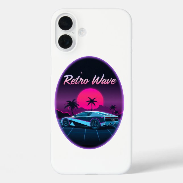 Coques Case-Mate iPhone “Retro Wave” Neon Sunset (Verso)