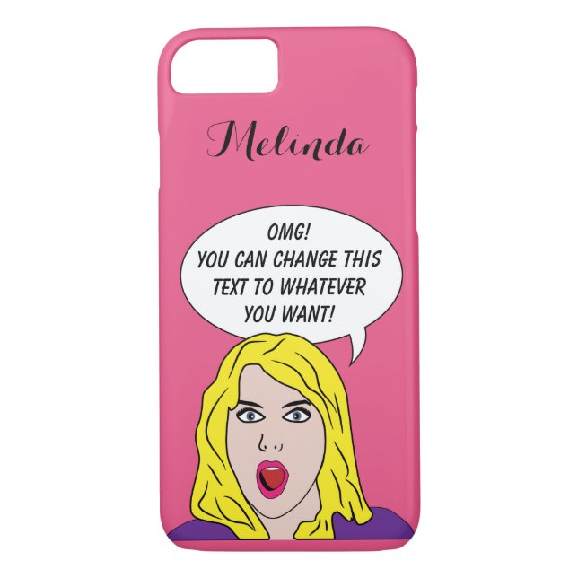 Coques Case-Mate iPhone RETRO WOMAN avec VOTRE TEXTE des cas de téléphone  (Dos)