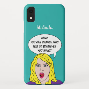 Case-Mate iPhone Case RETRO WOMAN avec VOTRE TEXTE des cas de téléphone 