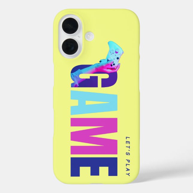 Coques Case-Mate iPhone Retro Y2K Tech Synthwave Cyberpunk Gamer Yellow (Verso)