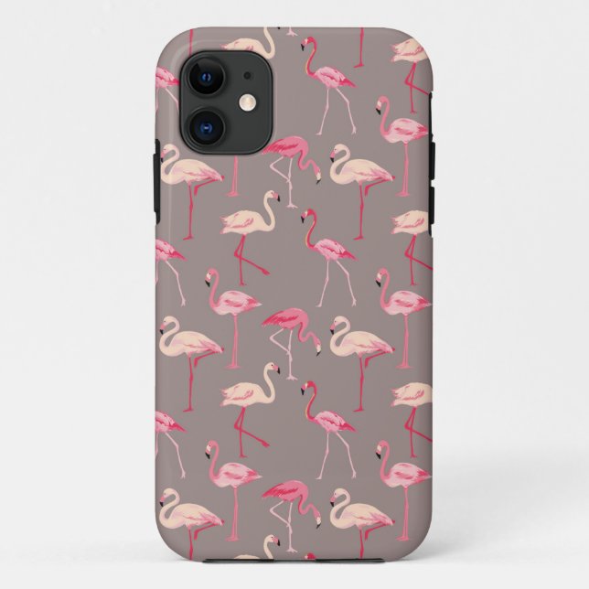Coques Case-Mate iPhone Rétros Flamants roses (Dos)