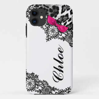 Case-Mate iPhone Case Rêve blanc de léopard de 311 roses indien dans la