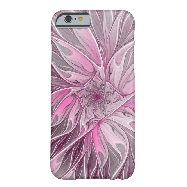 Coques Case-Mate iPhone Rêve de fleur rose fractal, Motif d'Imaginaire flo (Dos)