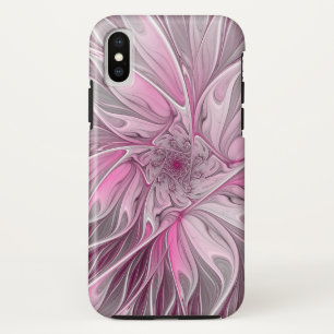 Case-Mate iPhone Case Rêve de fleur rose fractale, Motif Imaginaire flor