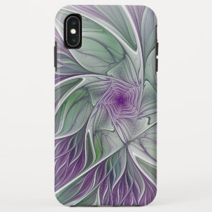 Case-Mate iPhone Case Rêve de fleurs, Abstrait violet vert Fractal Art