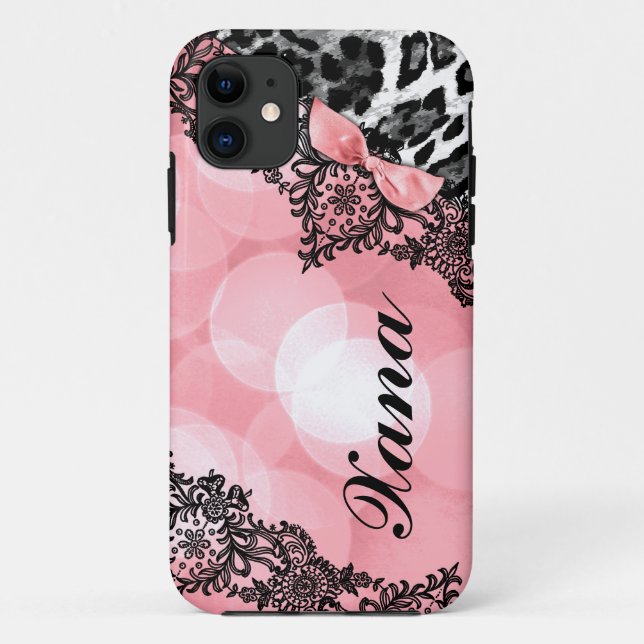 Coques Case-Mate iPhone Rêve de léopard de 311 pêches dans l'arc de faux (Dos)