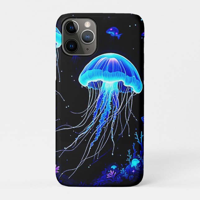 Coques Case-Mate iPhone Rêve de méduse bioluminescente (Dos)