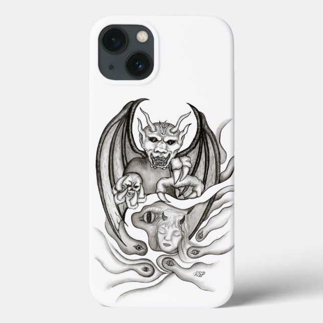Coques Case-Mate iPhone Rêve de minuit - démons (Verso)