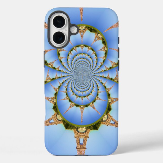 Coques Case-Mate iPhone Rêve Parisien | Tour Eiffel Kaléidoscope Ciel Bleu (Verso)