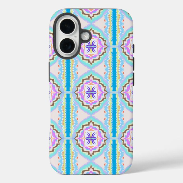 Coques Case-Mate iPhone Rêve Pastel Boho Géométrique Kaléidoscope (Verso)