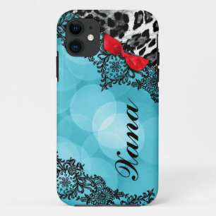 Coque Case-Mate iPhone Rêve rouge de léopard de l'Aqua 311 dans l'arc d