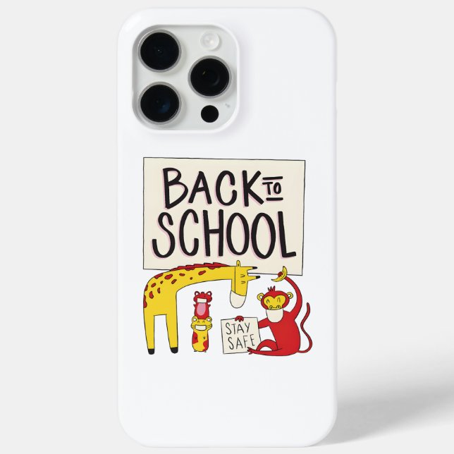 Coques Case-Mate iPhone Revenir à l'école Animaux Conception de sécurité (Verso)