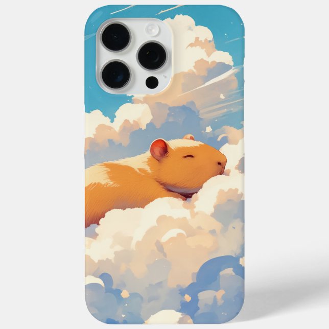 Coques Case-Mate iPhone Rêverie de capybara dans les nuages (Verso)