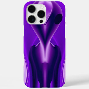 Coque iPhone 16 Pro Max Rêves arc-en-ciel violet 3D, Alien