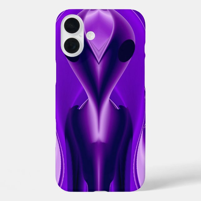 Coques Case-Mate iPhone Rêves arc-en-ciel violet 3D, Alien (Verso)