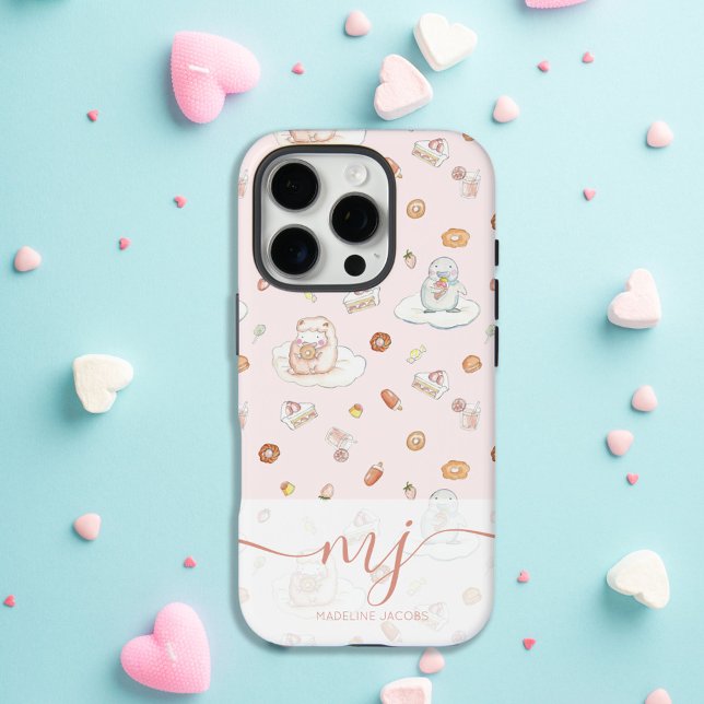 Coques Case-Mate iPhone Rêves doux Mouton & Pingouin | Dessert rose Pastel (Créateur téléchargé)