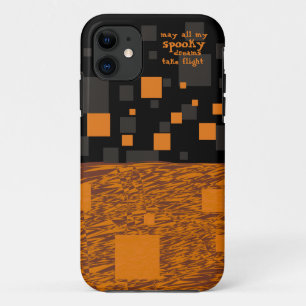 Case-Mate iPhone Case Rêves éffrayants Halloween orange noir Carré gris