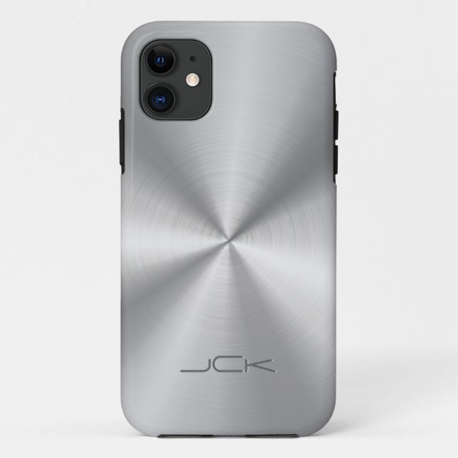 Coques Case-Mate iPhone Revêtement en acier inoxydable métallique moderne (Dos)