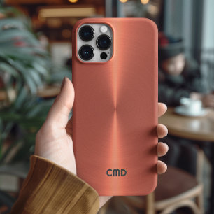 Coque iPhone 16 Pro Revêtement métallique en acier inoxydable de textu