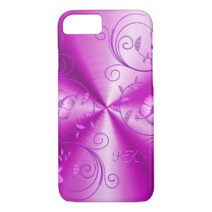 Coque Case-Mate iPhone Revêtement rose Chaud Métallique Avec Accents Flor