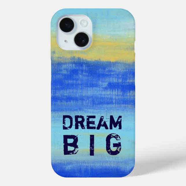 Coques Case-Mate iPhone Rêvez Grand - Art Abstrait Nautical Turquoise Bleu (Verso)