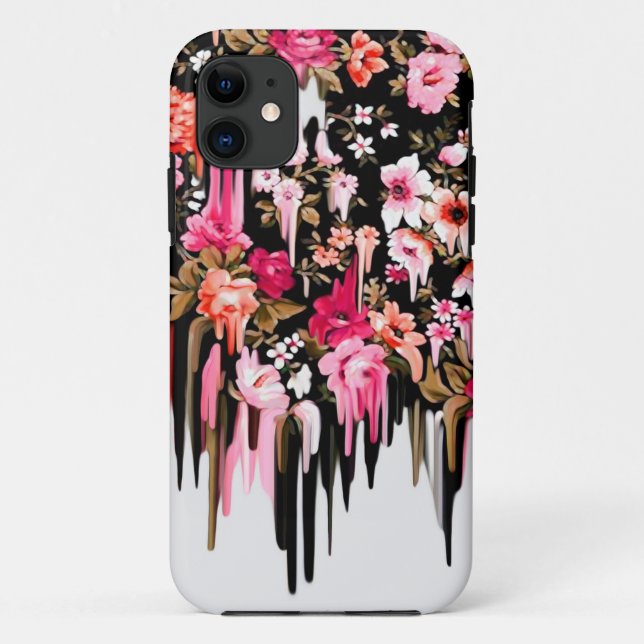 Coques Case-Mate iPhone Revirement, motif floral de fonte (Dos)