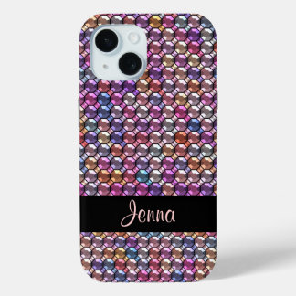 Coque Case-Mate iPhone Rhinestone coloré avec nom personnalisé