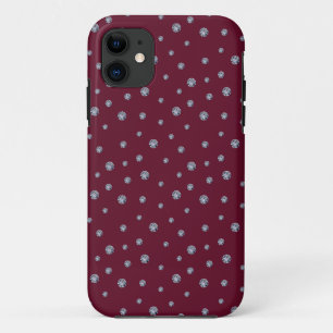 Case-Mate iPhone Case Rhinestons sur rouge foncé