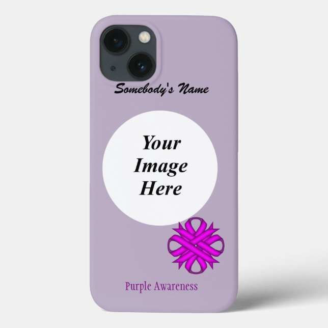Coques Case-Mate iPhone Ribbon Clover violet Modèle par Kenneth Yoncich (Verso)