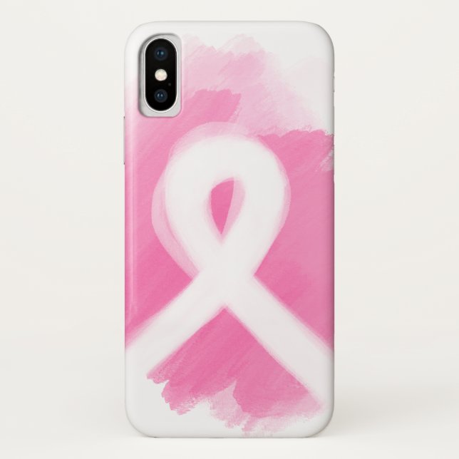Coques Case-Mate iPhone Ribbon de sensibilisation au cancer du sein Aquare (Dos)