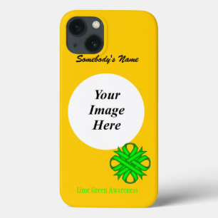 Etui iPhone 13 Ribbon de trèfle vert de chaux Tmpl par Kenneth Yo