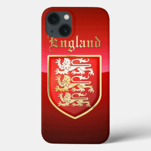 Etui iPhone 13 Richard, le bouclier royal d'Angleterre du coeur d