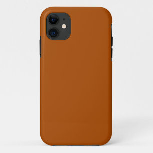 Coque iPhone 11 Riche couleur brun sienne prêt à customiser