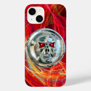 Coque Pour iPhone 14 RIDEAUX DE JUMEAUX, Frottes Fractales Rouges Jaune